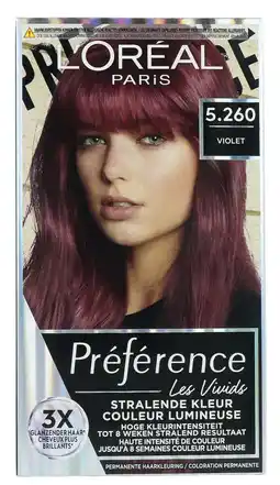 De Online Drogist L'Oréal Paris Préférence Les Vivids 5.260 Violet aanbieding