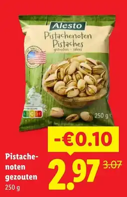 Lidl Pistachenoten gezouten aanbieding