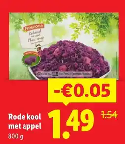 Lidl Rode kool met appel aanbieding