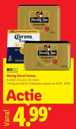 Lidl Hertog Jan of Corona aanbieding