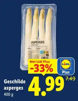 Lidl Geschilde asperges aanbieding