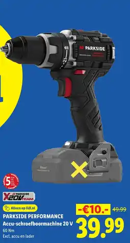Lidl Parkside performance Accu-schroefboormachine 20 V aanbieding
