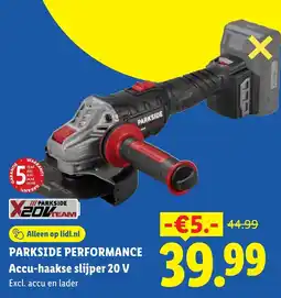 Lidl Parkside performance accu-haakse slijper 20 v aanbieding