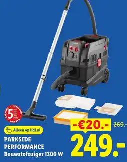 Lidl Parkside performance Bouwstofzuiger 1300 W aanbieding