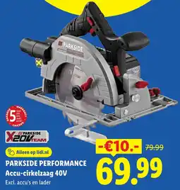 Lidl Parkside performance Accu-cirkelzaag 40V aanbieding