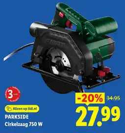Lidl Parkside Cirkelzaag 750 W aanbieding