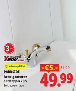 Lidl Parkside accu-gootsteen ontstopper 20 v aanbieding