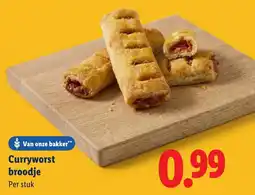 Lidl Curryworst broodje aanbieding