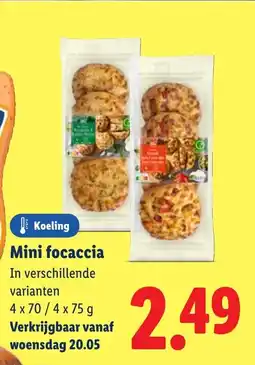 Lidl Mini focaccia aanbieding