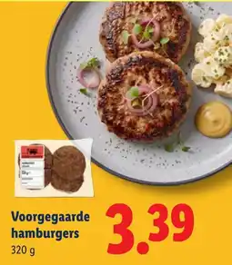 Lidl Voorgegaarde hamburgers aanbieding