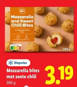 Lidl Mozzarella bites met zoete chili aanbieding