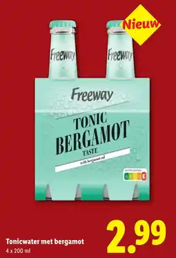 Lidl Tonicwater met bergamot aanbieding