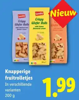 Lidl Knapperige fruitrolletjes aanbieding