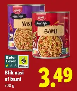 Lidl Blik nasi of bami aanbieding