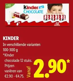 Lidl Kinder chocolade aanbieding