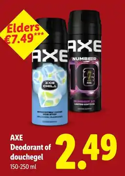Lidl Axe Deodorant of douchegel aanbieding