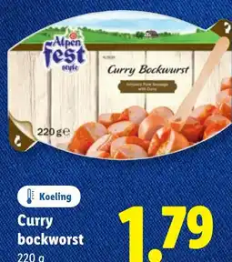 Lidl Curry Bockwurst aanbieding