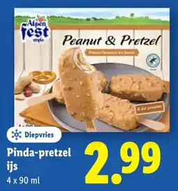 Lidl Peanut & Pretzel ijs aanbieding