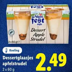 Lidl Dessertglaasjes apfelstrudel aanbieding