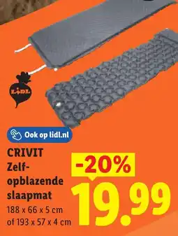 Lidl Crivit zelf opblazende slaapmat aanbieding