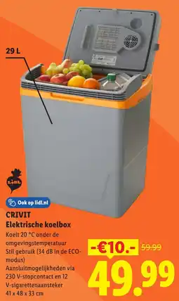 Lidl Crivit elektrische koelbox aanbieding