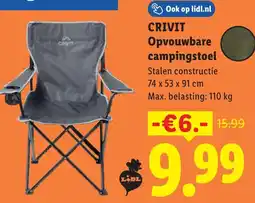 Lidl Crivit opvouwbare campingstoel aanbieding
