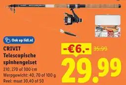 Lidl Crivit Telescopische spinhengelset aanbieding