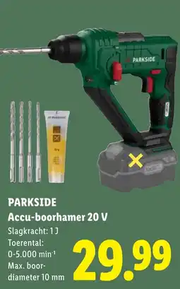 Lidl Parkside Accu-boorhamer 20 V aanbieding
