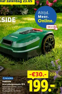 Lidl Parkside Accu-robotgrasmaaier 20 V aanbieding