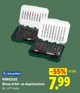 Lidl Parkside Bitset of bit- en dopsleutelset aanbieding