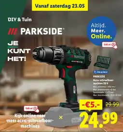 Lidl Parkside Accu-schroefboormachine 20 V aanbieding