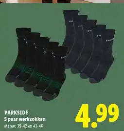 Lidl Parkside 5 paar werksokken aanbieding