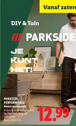 Lidl Parkside performance heren werkbroek aanbieding