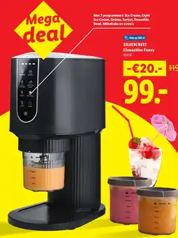 Lidl Silvercrest ijsmachine freezy 800w aanbieding