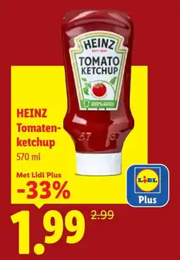 Lidl Heinz tomaten ketchup aanbieding