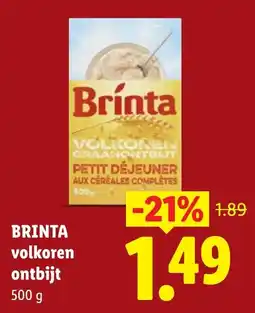 Lidl Brinta volkoren ontbijt aanbieding