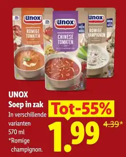 Lidl Unox Soep in zak aanbieding