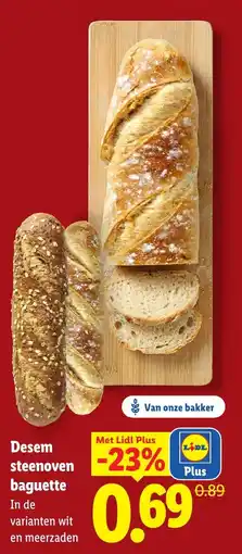 Lidl Desem steenoven baguette aanbieding