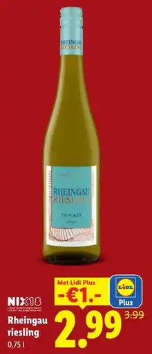 Lidl Rheingau riesling aanbieding