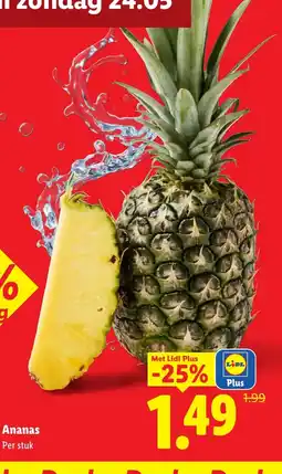 Lidl Ananas aanbieding