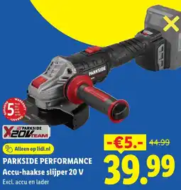 Lidl Parkside Performance Accu-haakse slijper 20 V aanbieding