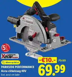 Lidl Parkside Performance Accu-cirkelzaag 40V aanbieding