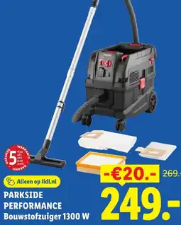 Lidl Parkside Performance Bouwstofzuiger 1300 W aanbieding