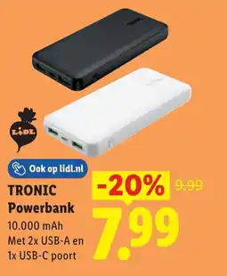 Lidl Tronic Powerbank aanbieding
