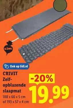 Lidl Crivit Zelfopblazende slaapmat aanbieding