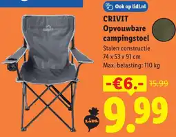 Lidl Crivit Opvouwbare campingstoel aanbieding