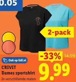 Lidl Crivit Dames sportshirt aanbieding
