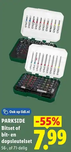 Lidl Parkside Bitset of bit en dopsleutelset aanbieding