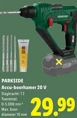 Lidl Parkside Accu-boorhamer 20 V aanbieding
