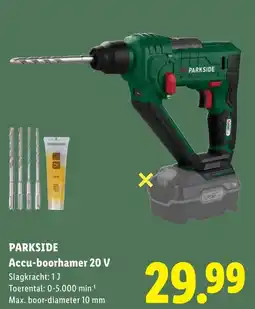 Lidl Parkside Accu-boorhamer 20 V aanbieding